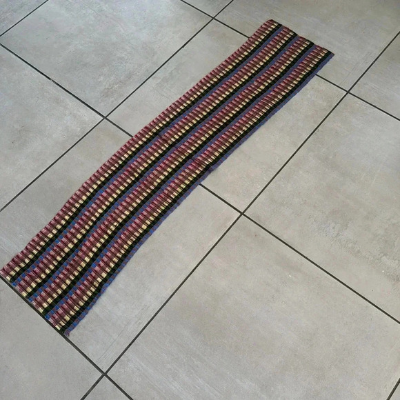 Boho Ethnic Woven Scarf Multicolor Festival Wrap Artisan Style - Picture 13 of 13